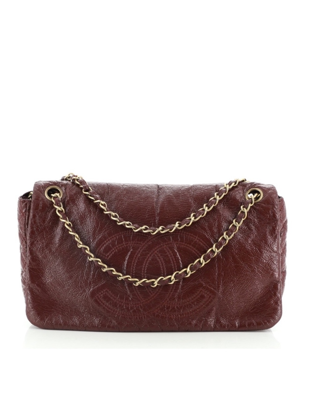Chanel Rock and Chain Flap Bag Patent Vinyl Purse